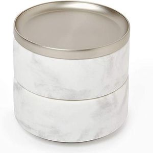marble & nickel tesora jewelry box by umbra